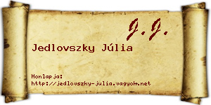 Jedlovszky Júlia névjegykártya